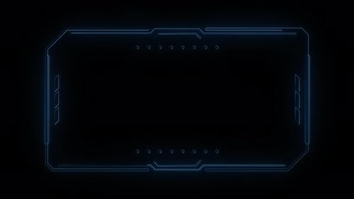 Hud Frame Digital Technology Plexus Lines, Alpha Channel