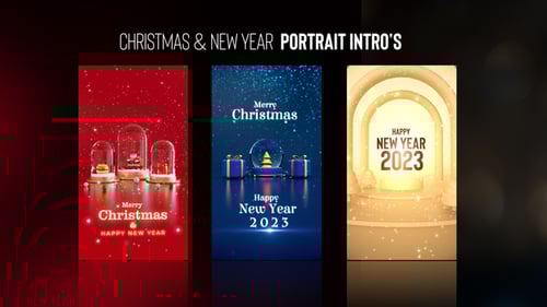 Festive 3D Christmas and New Year Greetings Animations
