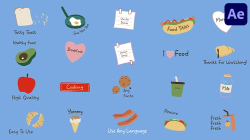 Títulos sobre alimentos | After Effects
