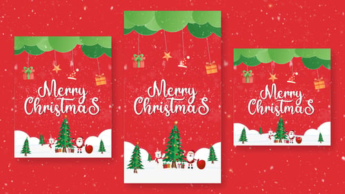Merry Christmas Intro Instagram Vertical | MOGRT