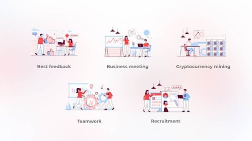 Business meeting - Flat concepts
