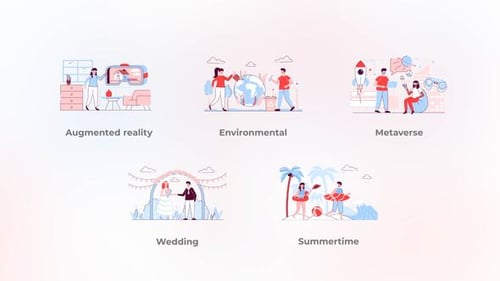 Versatile Animated Flat Design Concepts