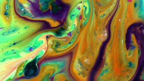 Abstract Liquid Background with Colorful Swirls