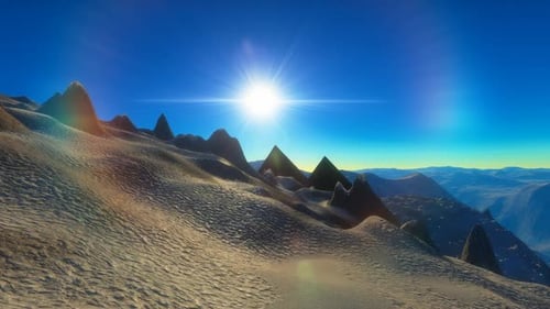 Space Background - Rocky Exoplanet
