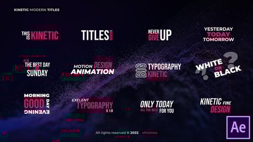 Dynamic Animated Text Titles Pack