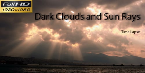 Golden Sunbeams Through Dramatic Clouds Over the Sea