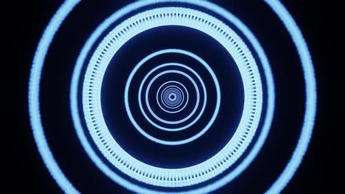 Blaue Hypnotisierungsringe Vj Loop Tube HD