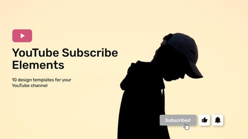 Animated YouTube Subscribe and Notification Elements
