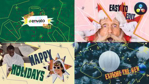 Xmas Greeting Slides | DaVinci Resolve