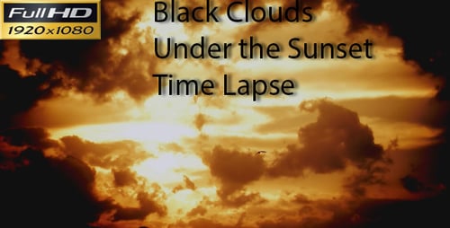 Dramatic Clouds at Sunset During Golden Hour