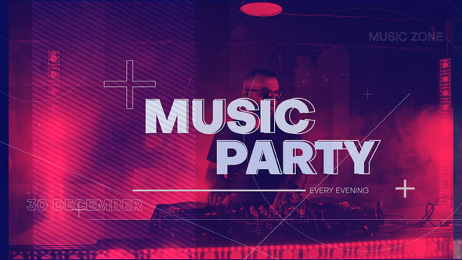 Dynamic Music Party Intro with Kinetic Graphics, Openers ft. music ...