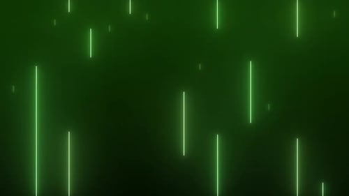 Glowing Green Neon Digital Data Rain Background