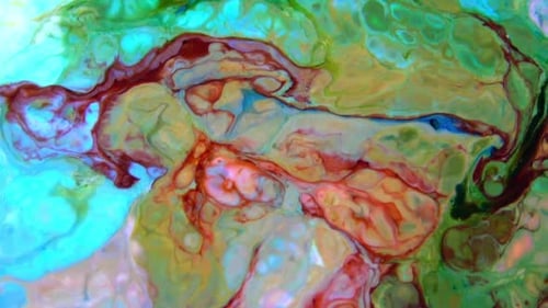 Colorful Abstract Swirls of Paint