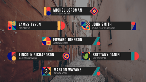 Unique Shape Lower Thirds