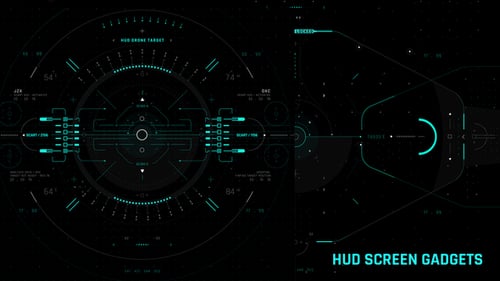 Futuristic Digital HUD Target Lock Interface Elements