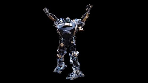 Futuristic Robot Transforming Animation