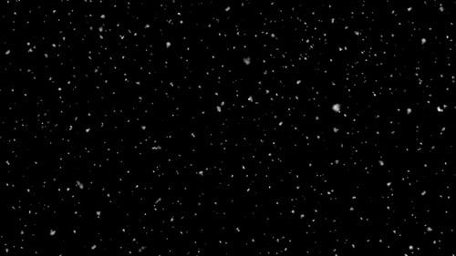 Animated Snowflakes Falling on Black Background