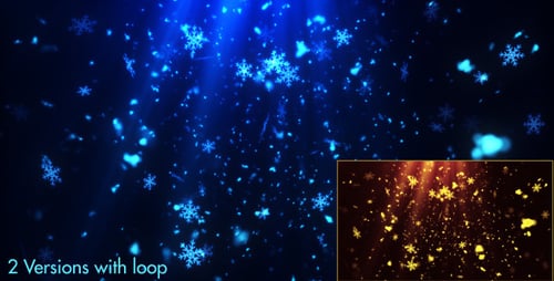 Sparkling Snowflakes and Particles Festive Looping Background