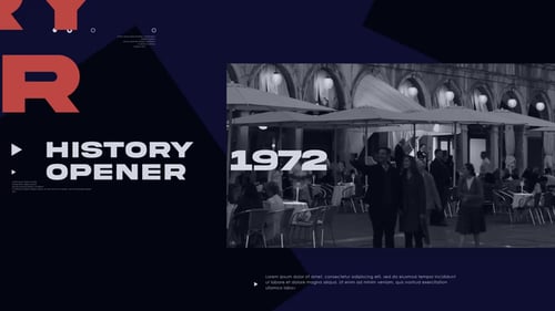Dynamic Historical Timeline Opener with Geometric Elements