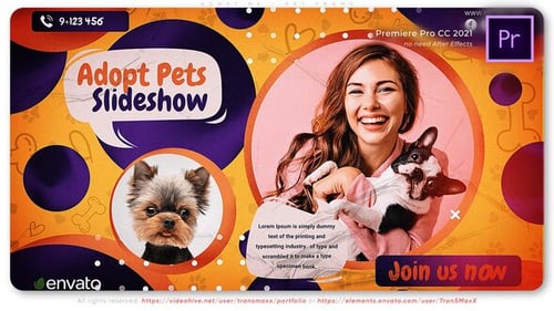 Vibrant Pet Adoption and Showcase Slideshow