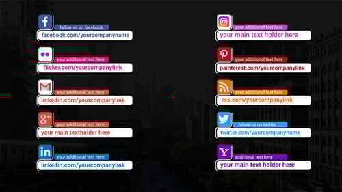 Social Media Lower Thirds