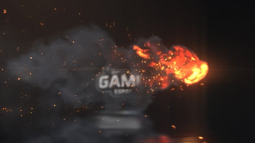 Fiery Explosion Logo Reveal with Dynamic Particles