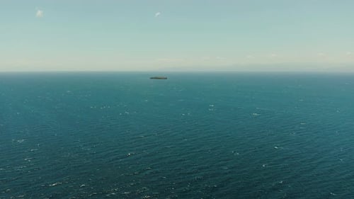 Blue Surface of the Sea Top View