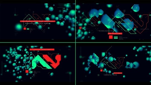 Dynamic Digital Tech Intro with Geometric HUD Elements