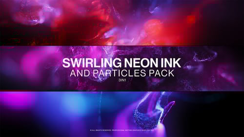 Dynamic Swirling Neon Particles Abstract Background Animation