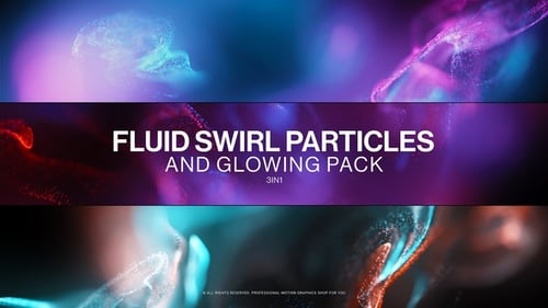 Abstract Fluid Swirl Particles Glowing Background Animation