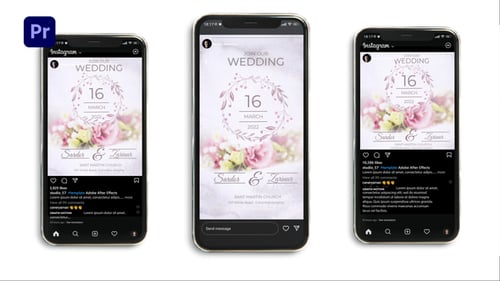 Elegant Digital Wedding Invitation for Instagram Stories