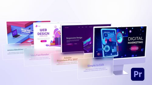 Web presentation Mockup for Premier Pro