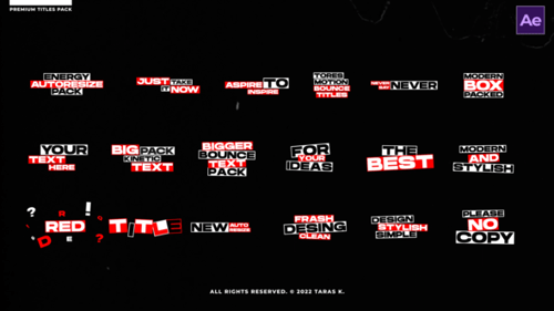 Kinetic Bounce Titles \ AE