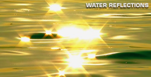 Golden Sunlight Sparkling on Rippling Water Surface