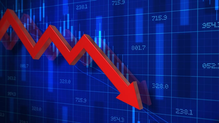 Red Arrow Graph Going Down, Infographics Motion Graphics ft. analysis ...