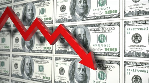 Pfeildiagramm, das nach unten geht