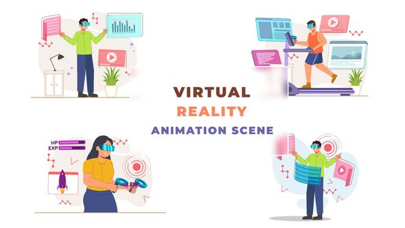 Virtual Reality Animation Scene, Elements ft. after effects & character ...