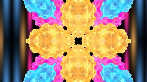 Colorful Abstract Kaleidoscope Morphing Pattern Background