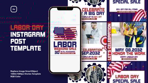 Labor Day Instagram Post Template