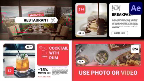 Modern Restaurant Food Menu for After Effects