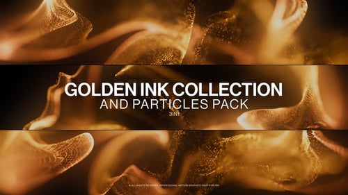 Abstract Golden Fluid Particle Background Animation