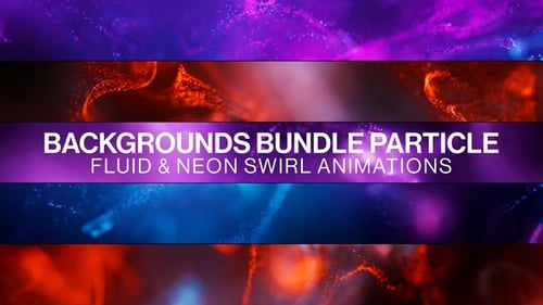 Fluid Neon Particle Swirl Background Animation