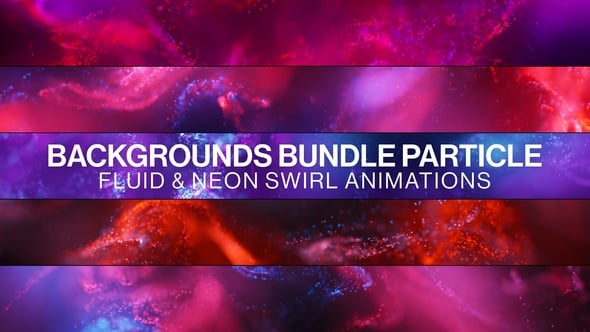 Abstract Fluid Neon Particle Swirls Background, Backgrounds Motion ...