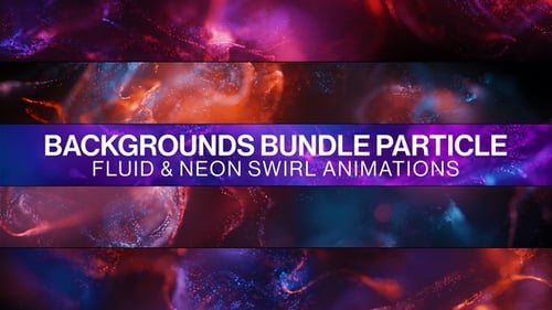 Abstract Fluid Neon Particle Swirls Background Animations