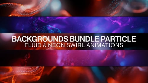 Dynamic Fluid Particle Background Animation with Neon Colors