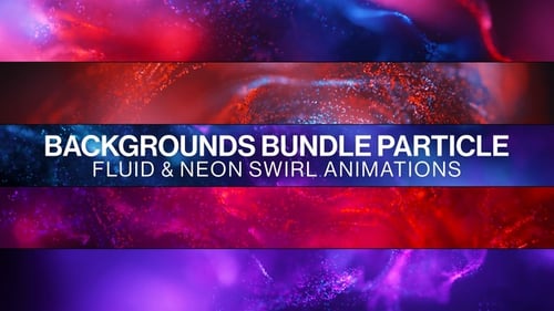 Vibrant Neon Fluid Particle Swirl Loop Background