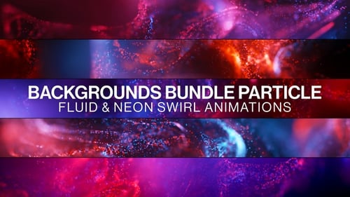 Fluid Neon Particle Swirl Abstract Motion Background