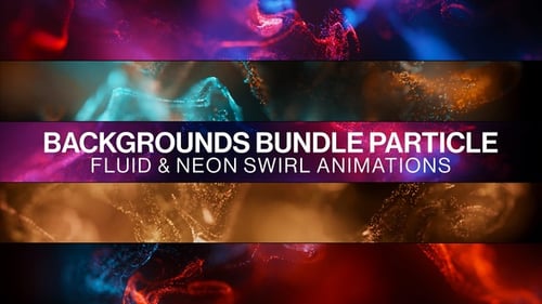 Dynamic Fluid Particle Swirls Background Loop