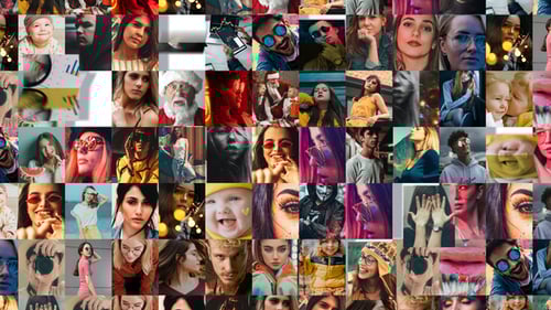 Modern Photo Mosaic Grid Reveal