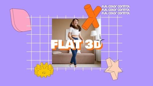 Flat 3D Pop Intro